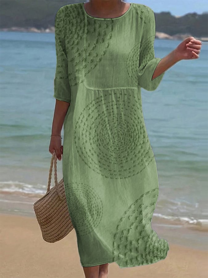 Livia | Textured Midi Dress