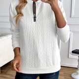 Elise | Textured Half-Zip Pullover