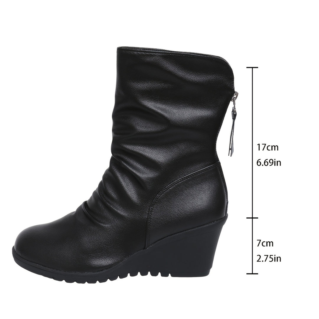 Bellamy | Sculpted Wedge Mid-Calf Boots