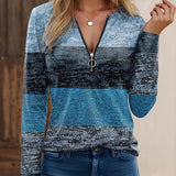 Danica | Colour-Block Quarter-Zip Top