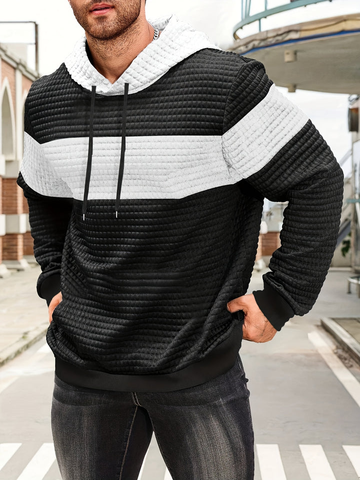 Jasper | Textured Colour-Block Hoodie