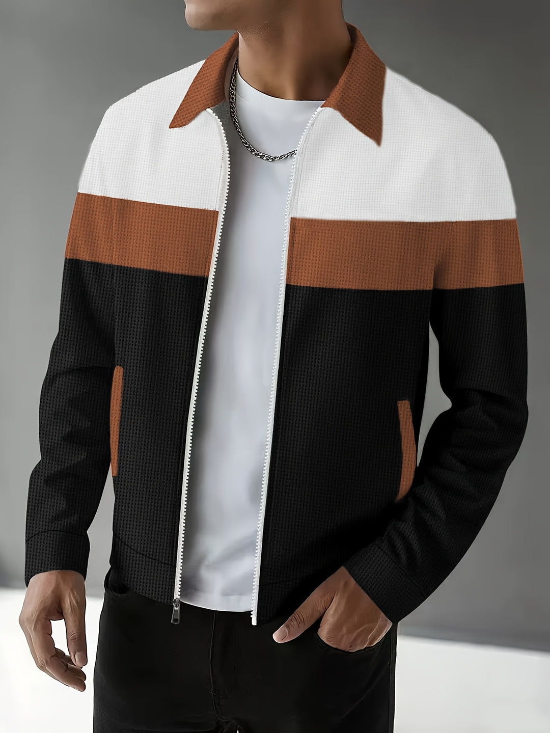 Emmett | Colour-Block Zip-Up Jacket