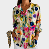 Wilhelmina | Painterly Bloom Blouse