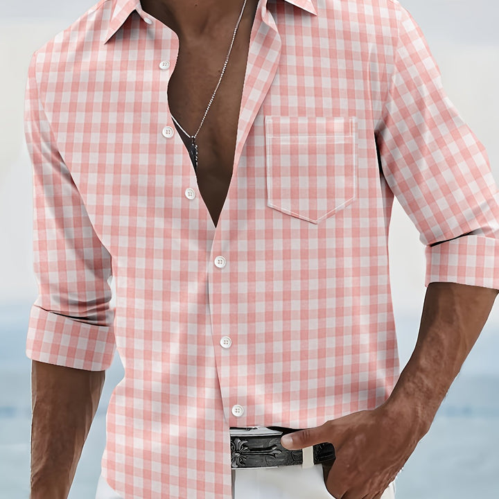 Miles | Gingham Check Long Sleeve Shirt