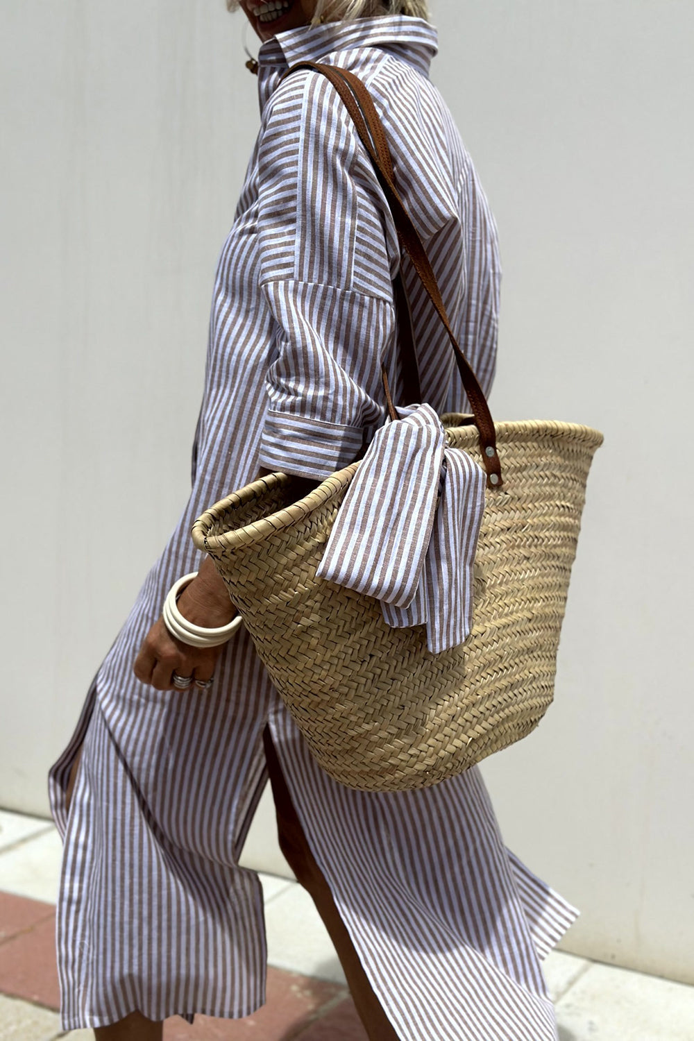 Caroline | Relaxed Striped Shirt Dress