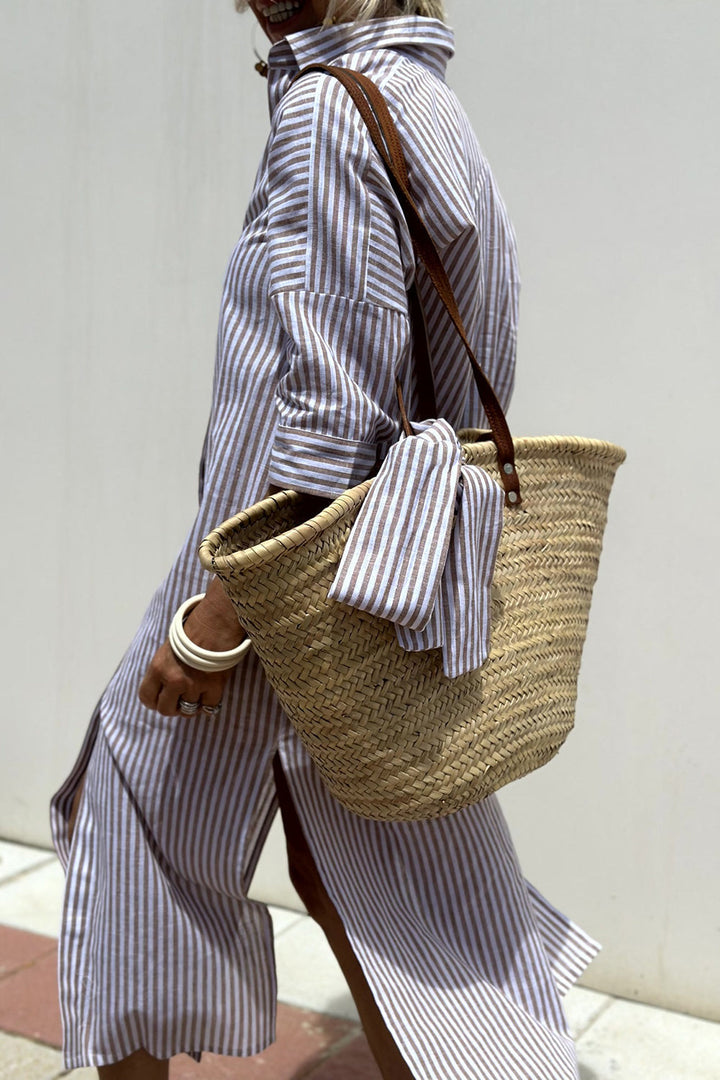 Caroline | Relaxed Striped Shirt Dress