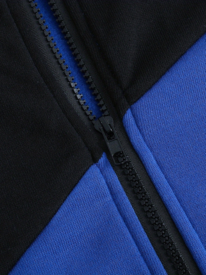 Carter | Colour Block Hooded Zip Jacket