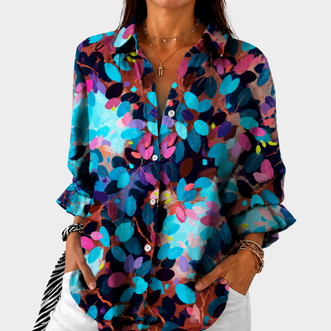 Phoebe | Painterly Print Blouse