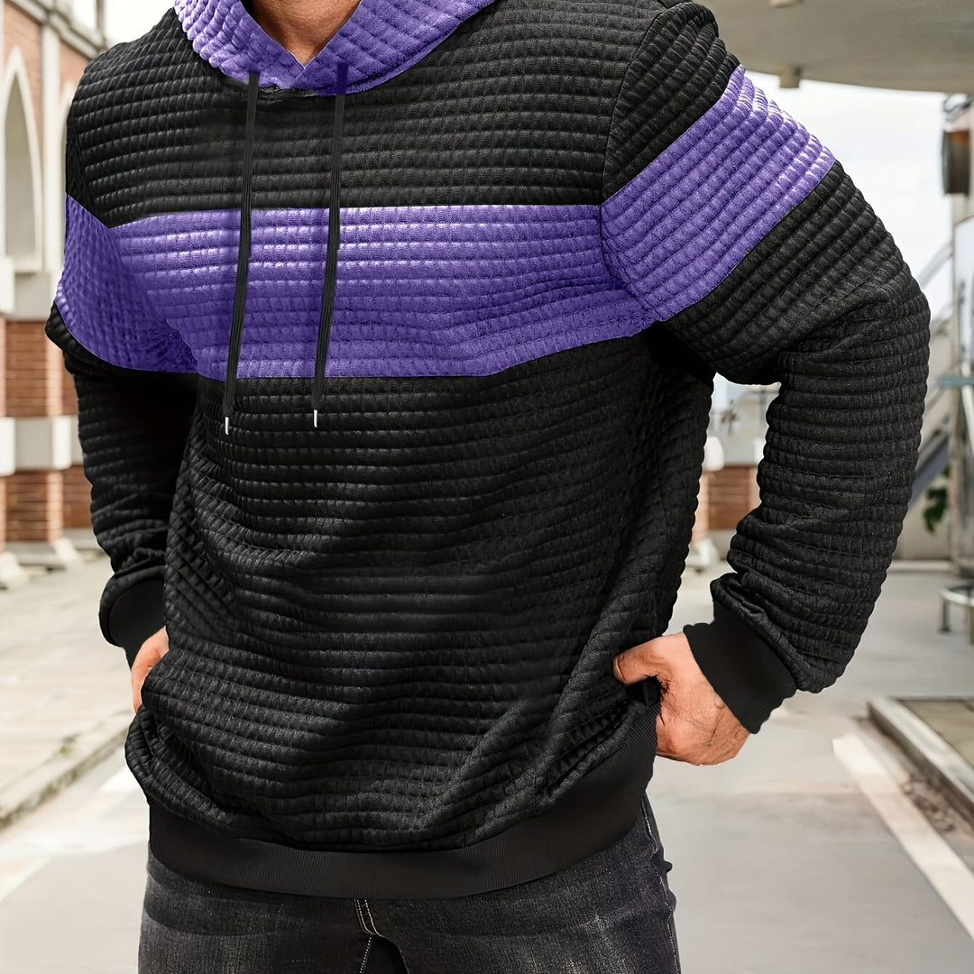 Jasper | Textured Colour-Block Hoodie