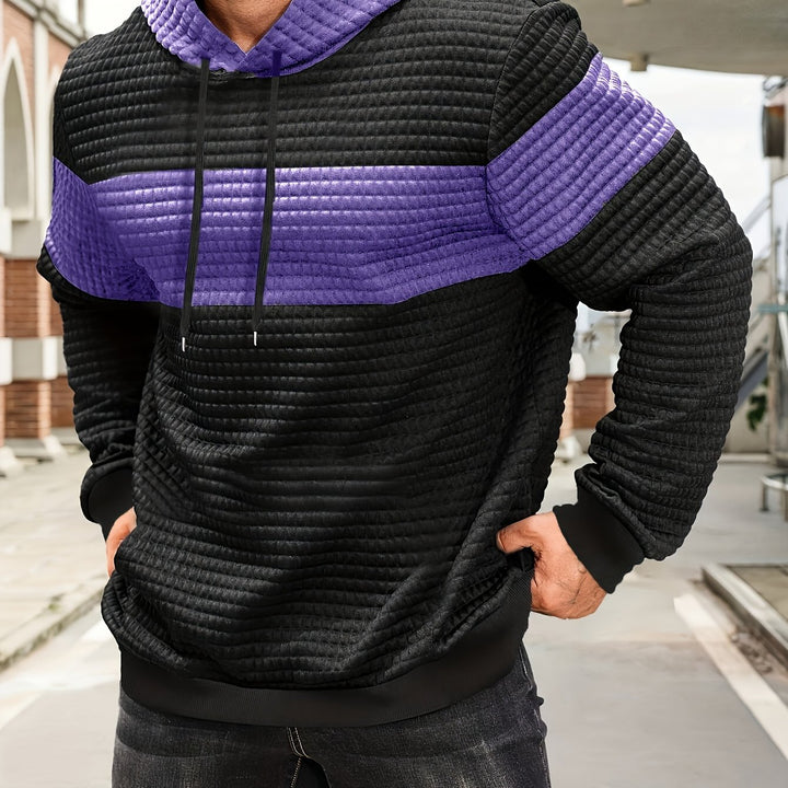 Jasper | Textured Colour-Block Hoodie