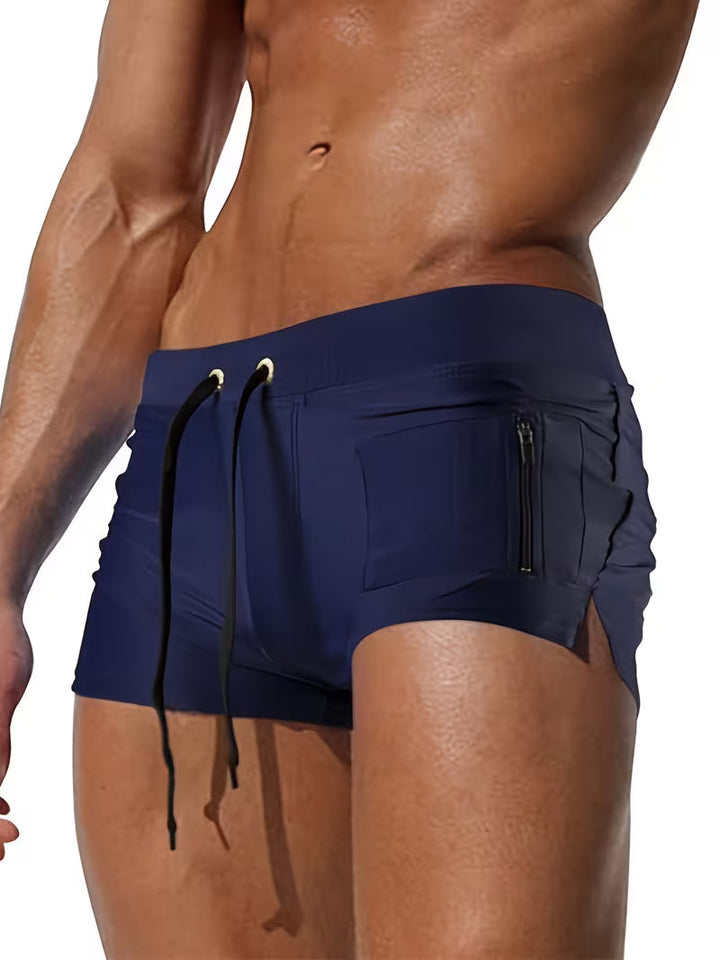 Sawyer | Sleek Zip-Pocket Swim Trunks
