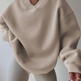 Corinthia | Relaxed V-Neck Sweatshirt