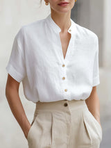 Selina | Refined Stand-Collar Blouse