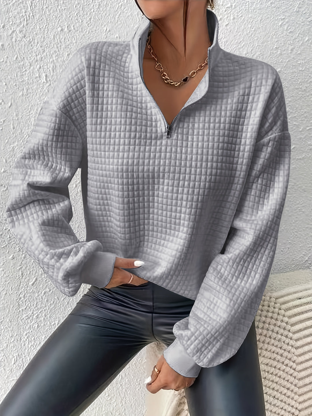 Elspeth | Relaxed Quarter-Zip Sweater