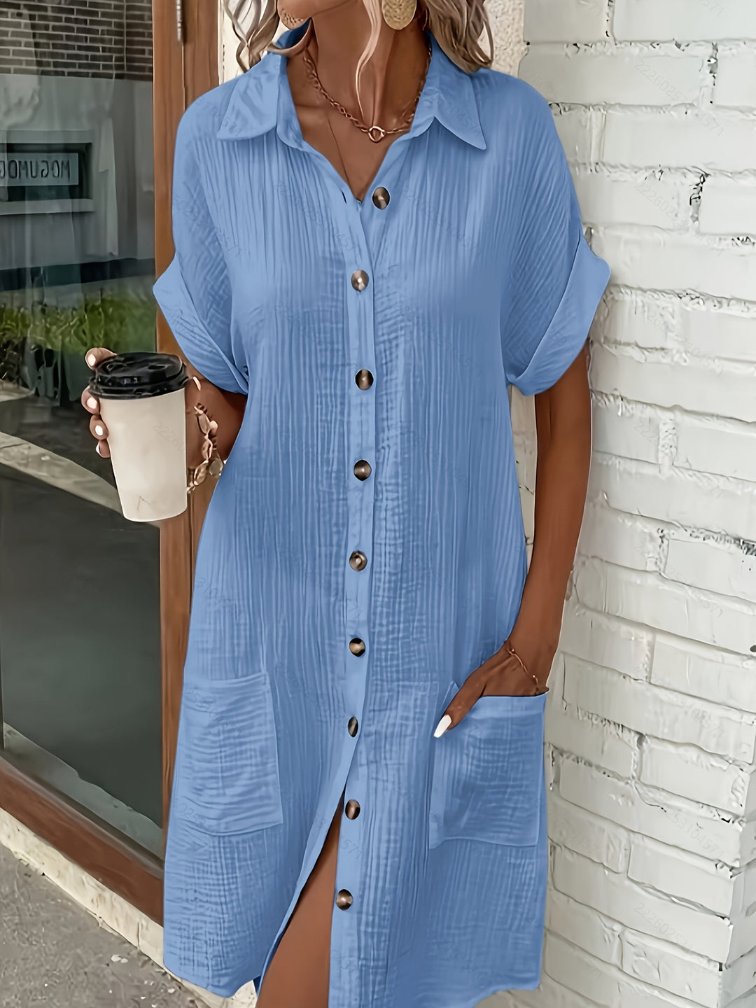 Georgia | Relaxed Button-Front Shirt Dress