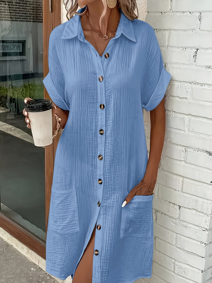 Georgia | Relaxed Button-Front Shirt Dress