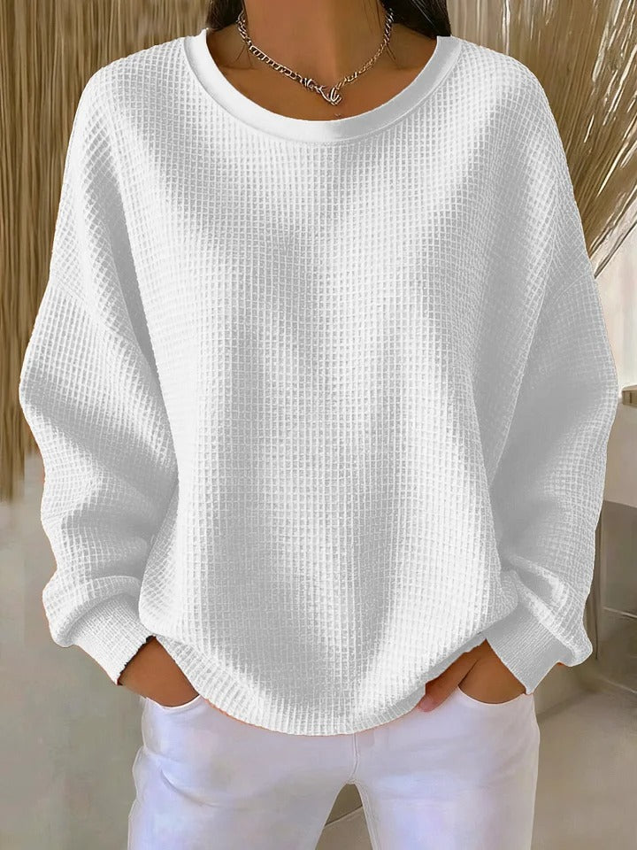 Rowan | Relaxed Waffle-Knit Sweater