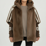 Regina | Striped-Sleeve Hooded Jacket