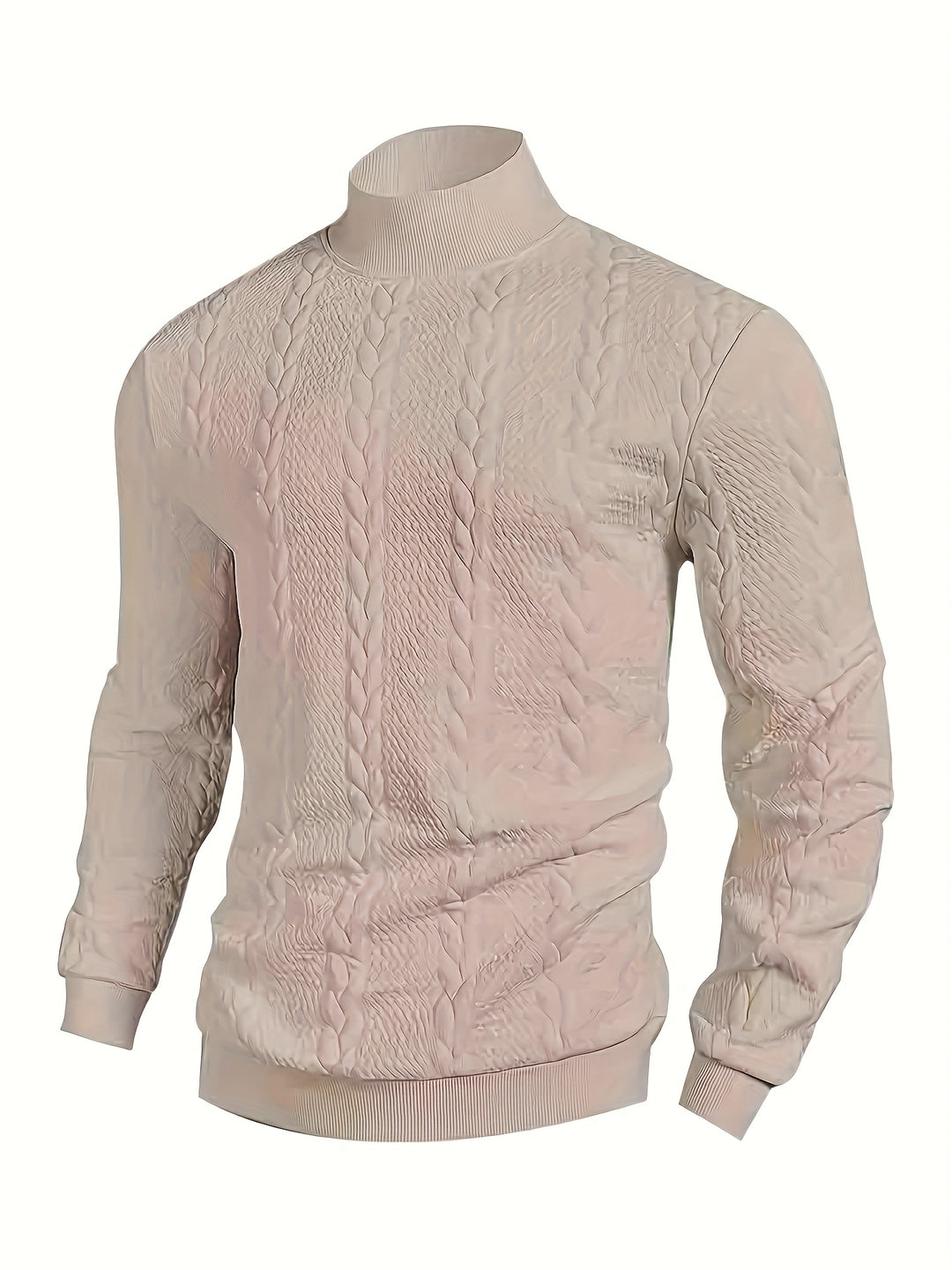 Malcolm | Textured Mock-Neck Jumper