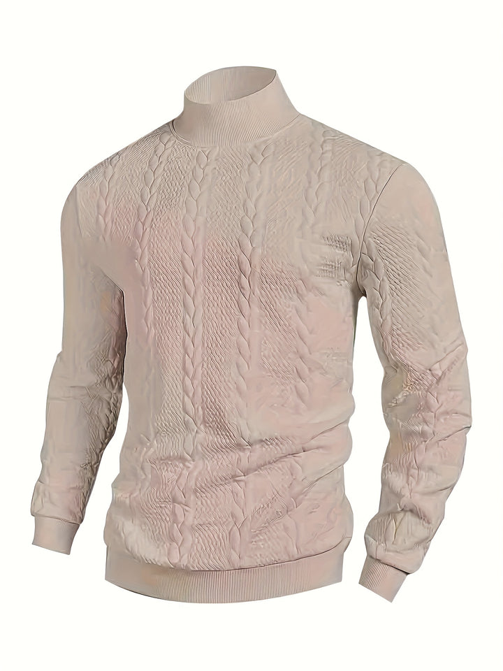 Malcolm | Textured Mock-Neck Jumper