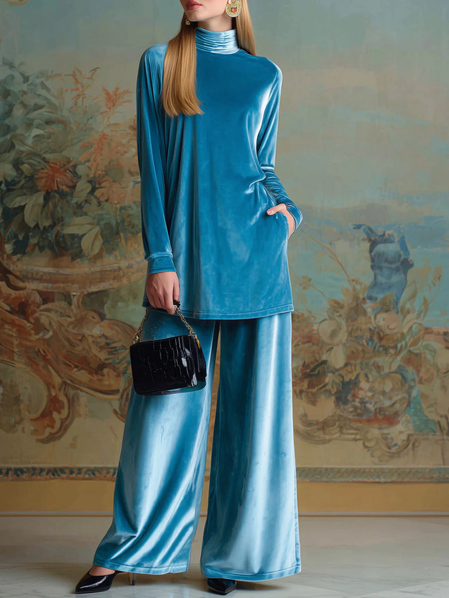 Nadia | High-Neck Relaxed Two-Piece Set
