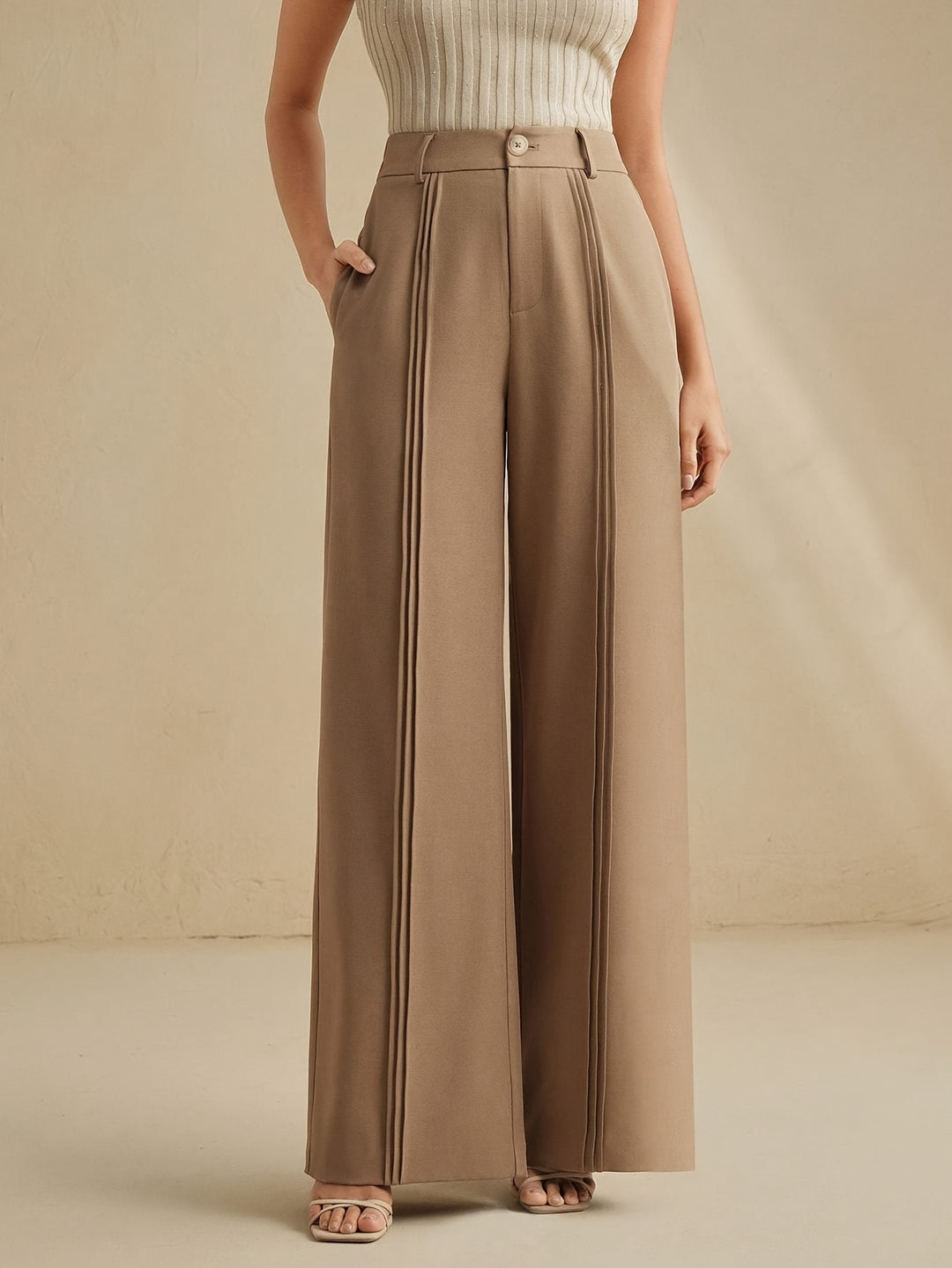 Georgia | Pleated Wide-Leg Trousers