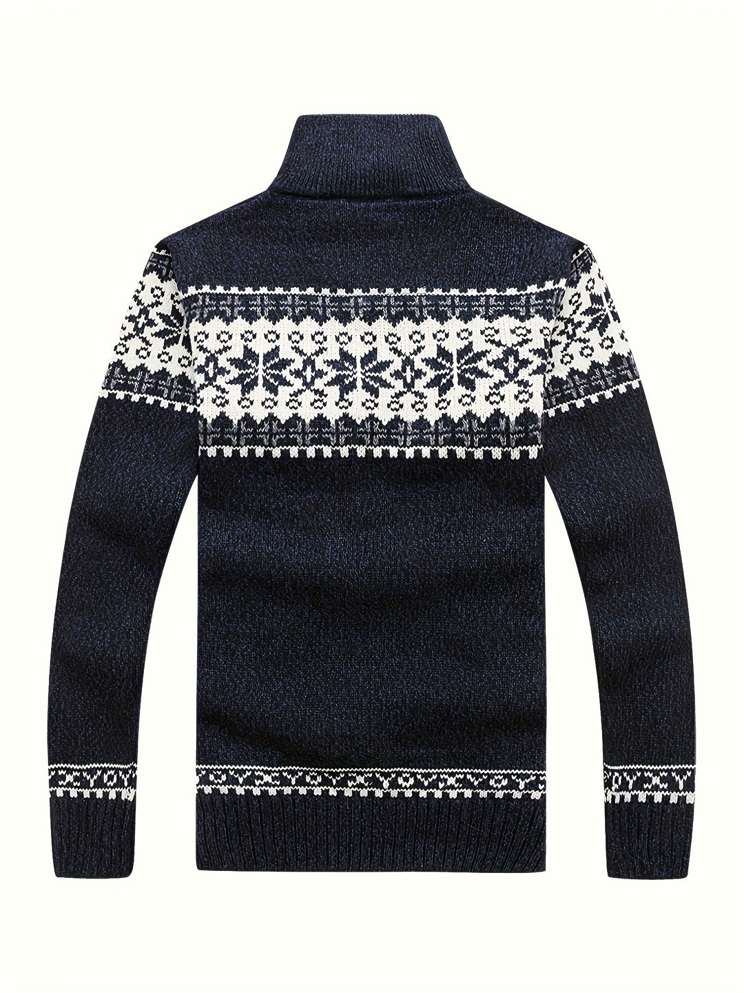 Reuben | Nordic-Pattern Zip Cardigan