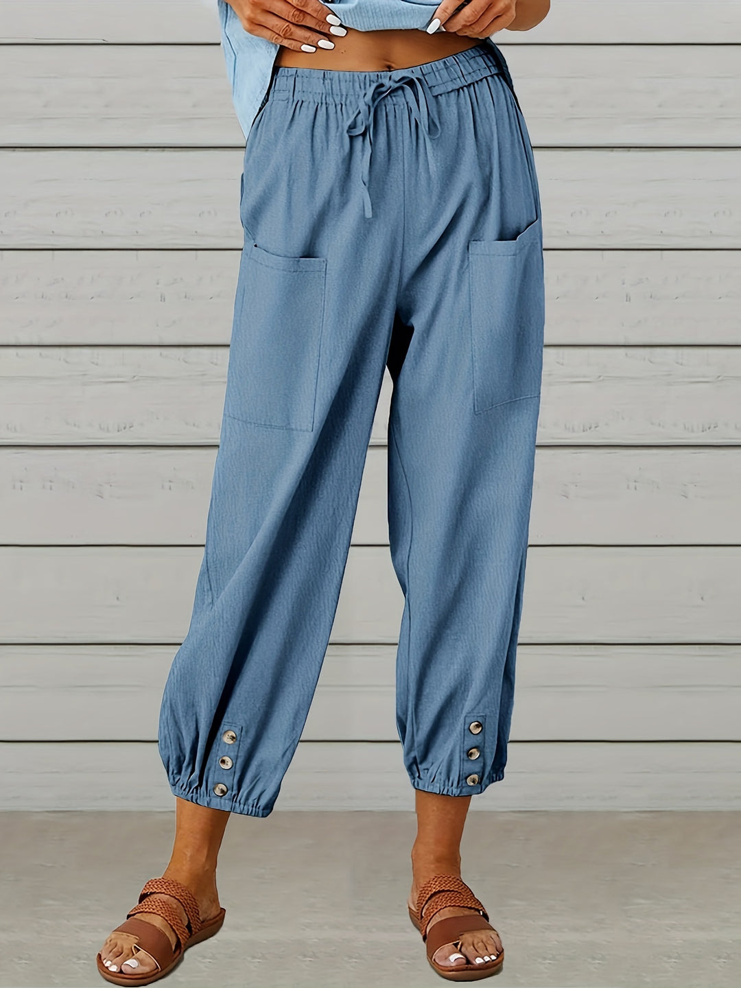 Colleen | Relaxed Drawstring Capris