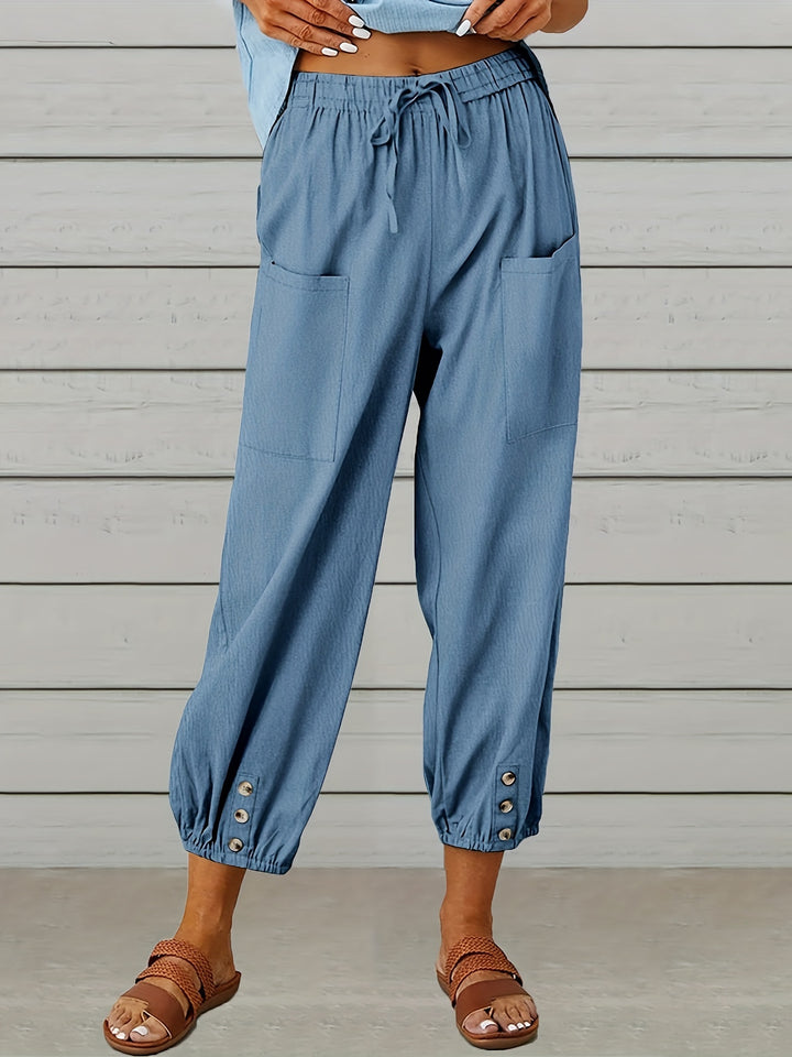 Colleen | Relaxed Drawstring Capris