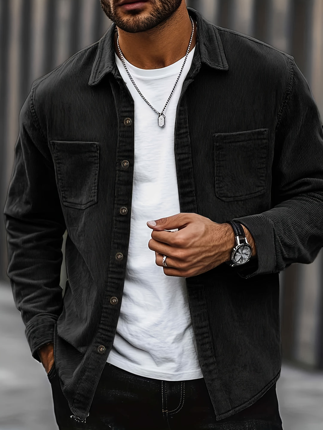Dalton | Textured Ribbed Overshirt