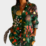 Fern | Garden-Print Statement Blouse