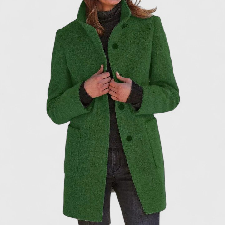 Vivienne | Refined Stand-Collar Coat