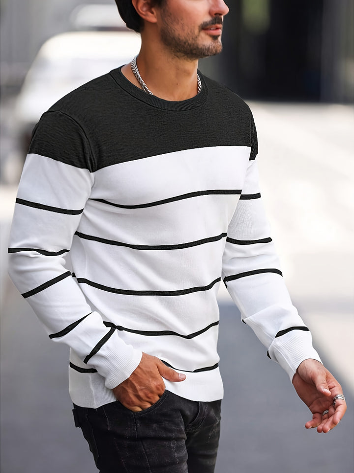 Harrison | Colour-Block Striped Sweater