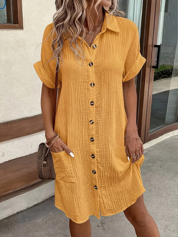 Georgia | Relaxed Button-Front Shirt Dress