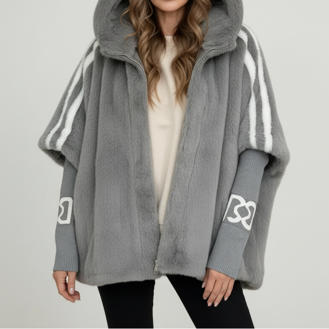 Regina | Striped-Sleeve Hooded Jacket