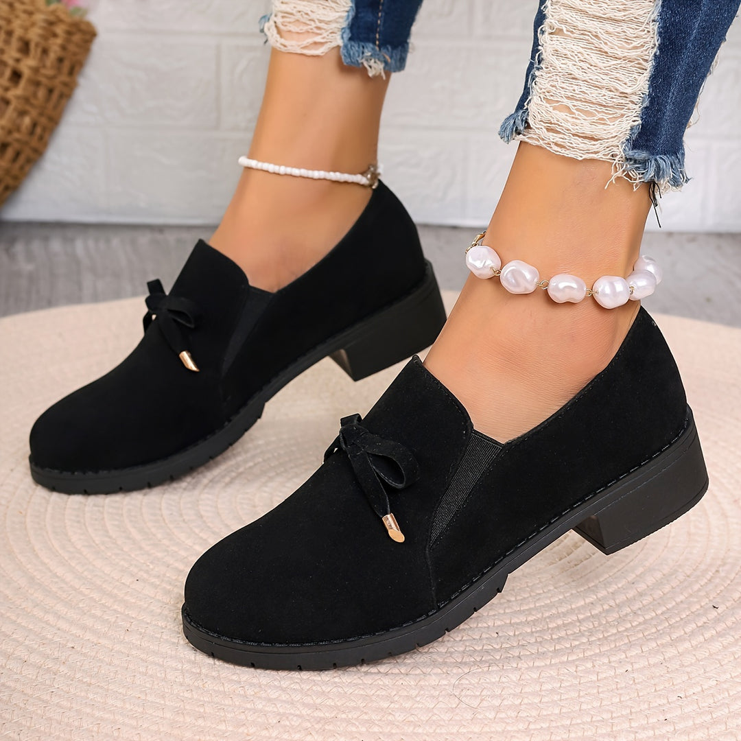 Helen | Bow-Detail Slip-On Loafers