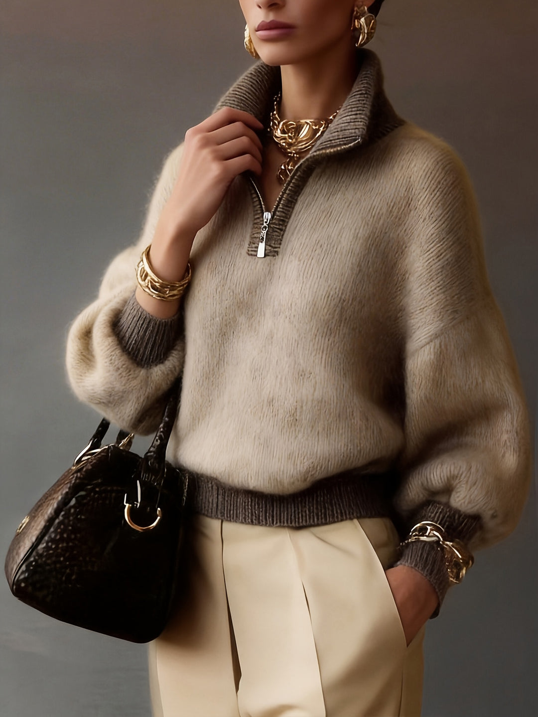 Cara | Relaxed Half-Zip Sweater
