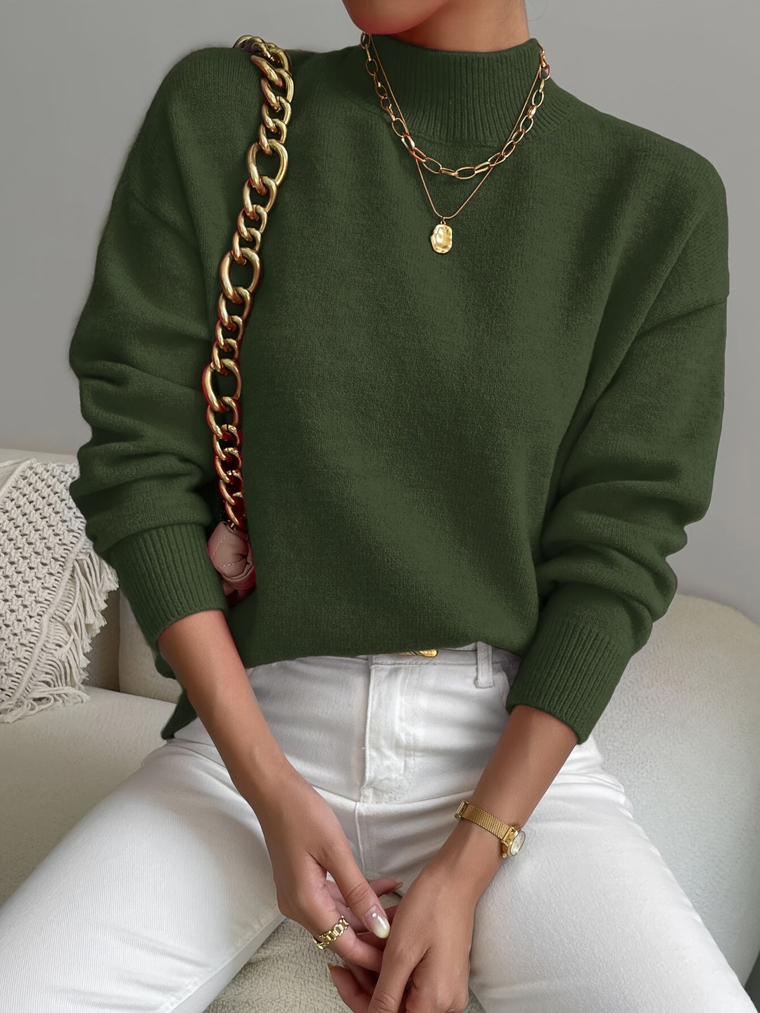 Sloane | Relaxed Mock Neck Jumper