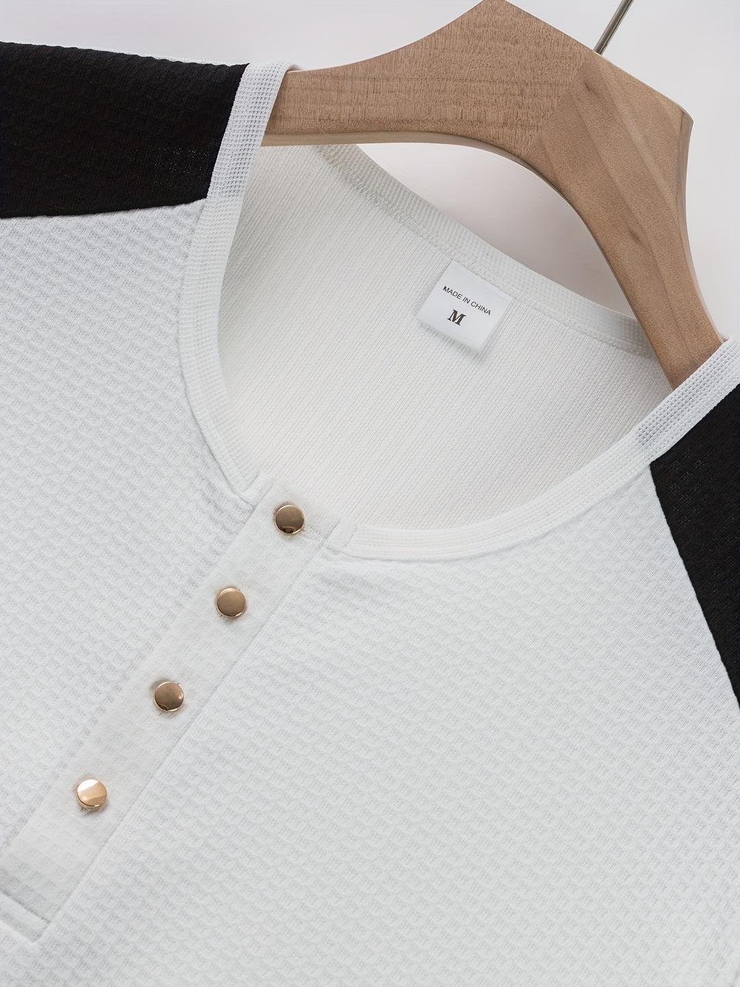 Bryce | Textured Contrast Henley Shirt
