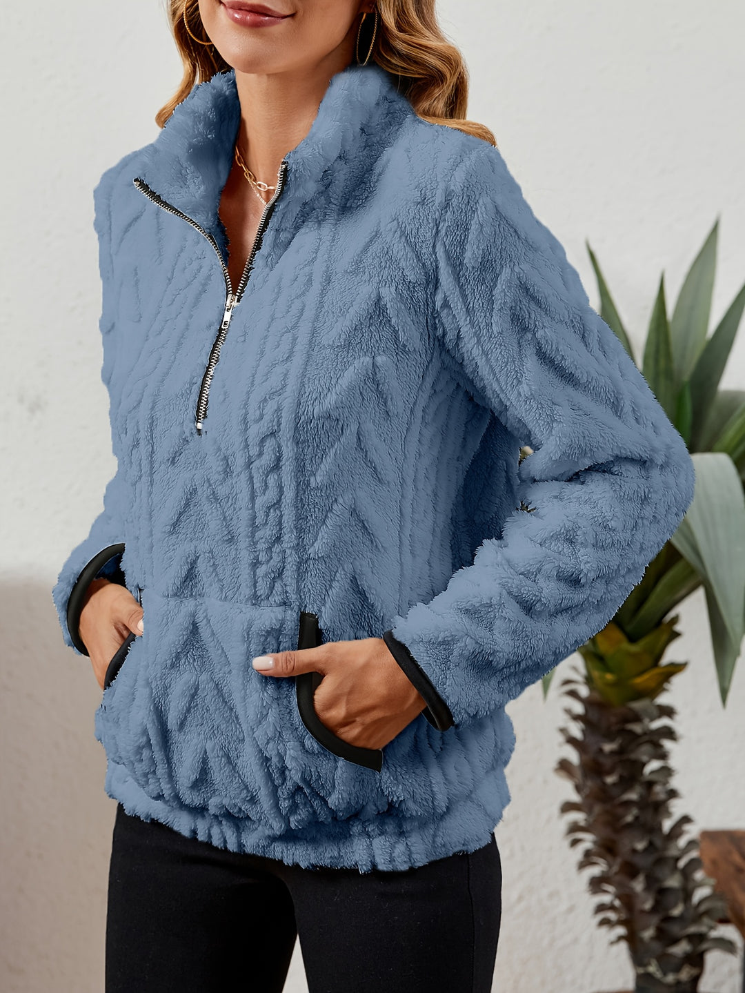 Juniper | Textured Half-Zip Pullover