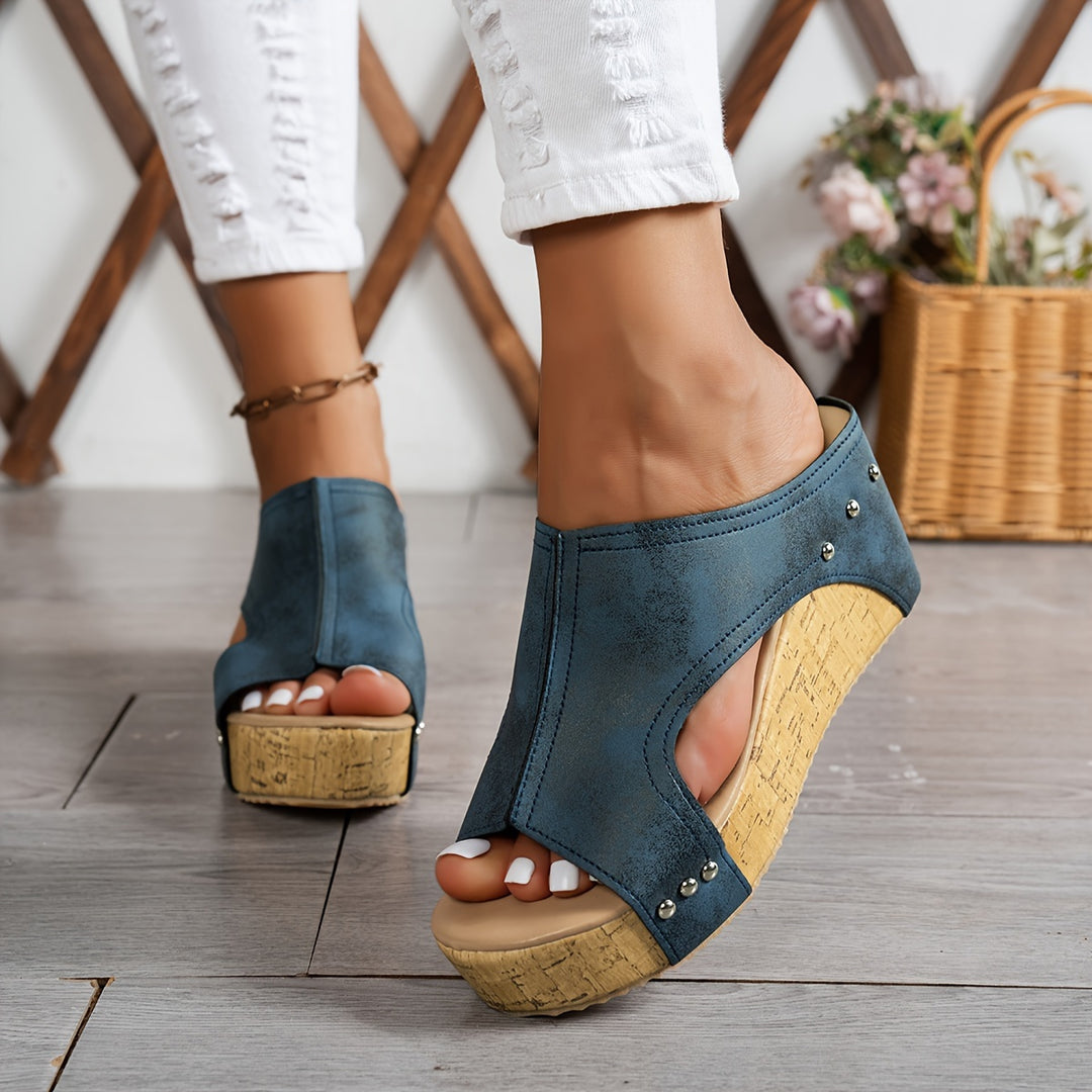 Marlow | Retro Platform Wedge Sandals