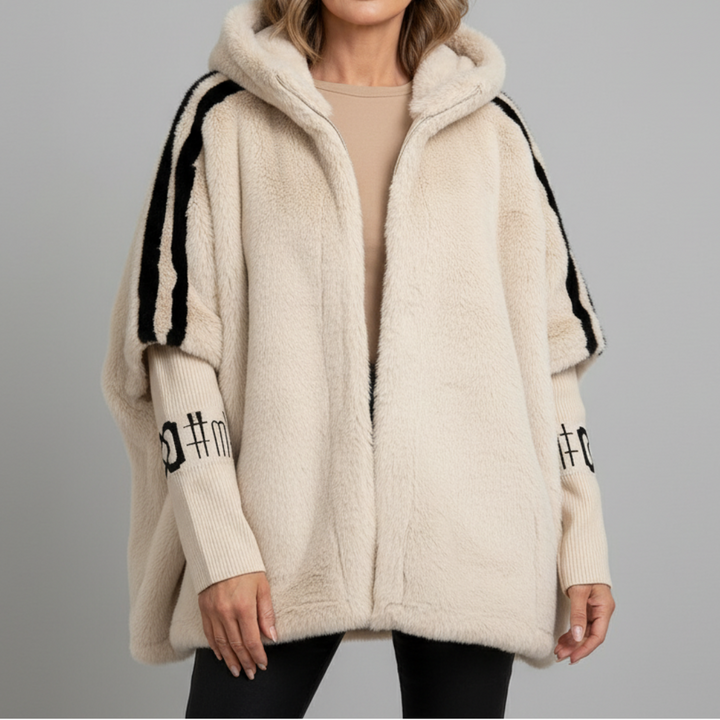 Regina | Striped-Sleeve Hooded Jacket