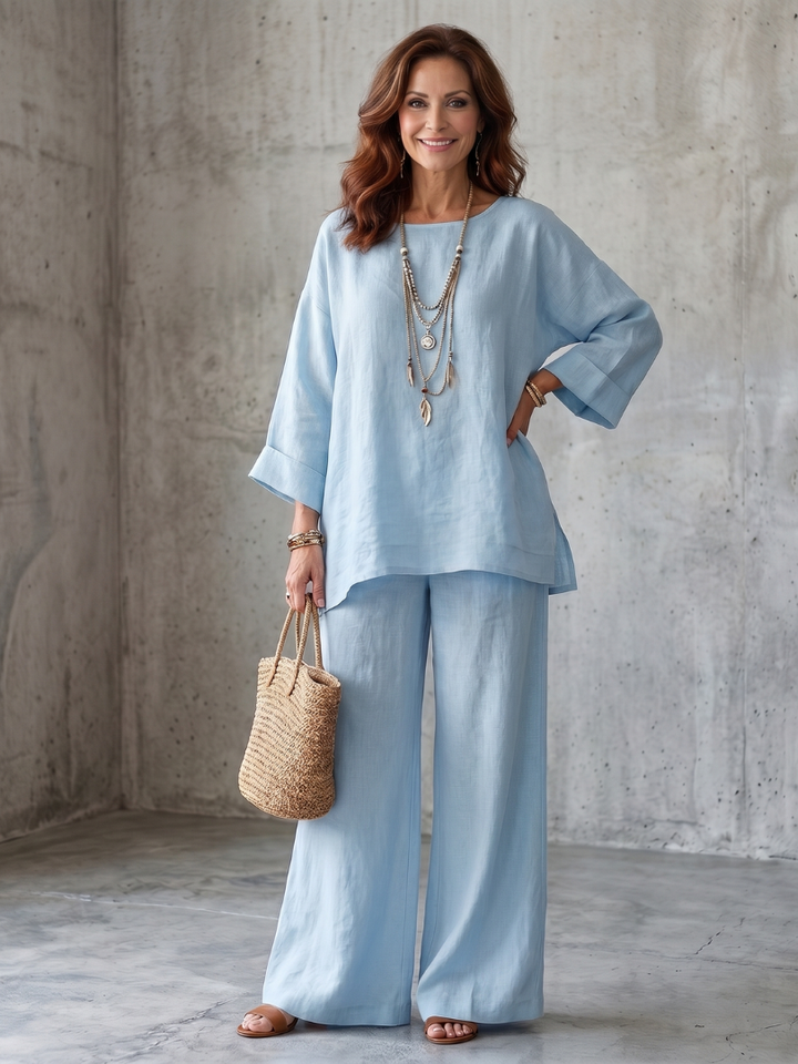 Deborah | Relaxed Wide-Leg Two-Piece Set