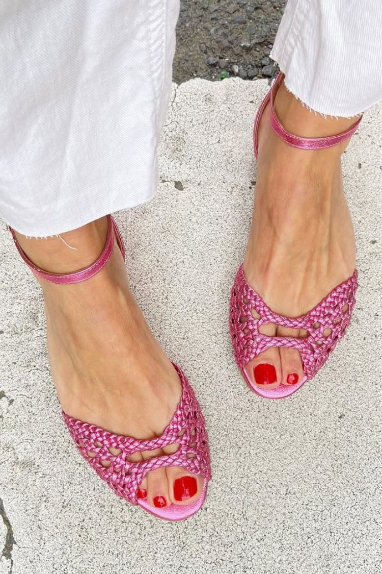 Juniper | Woven Ankle-Strap Sandals