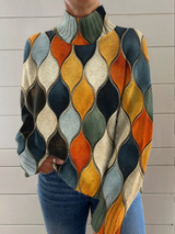 Elinor | Geometric High-Neck Jumper