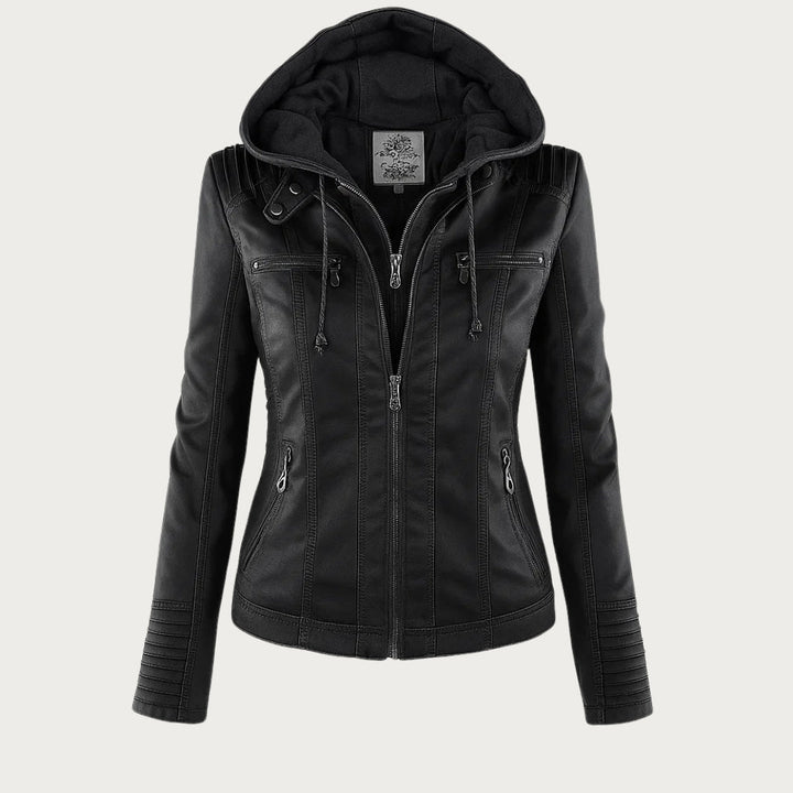 Loretta | Hooded Biker Jacket