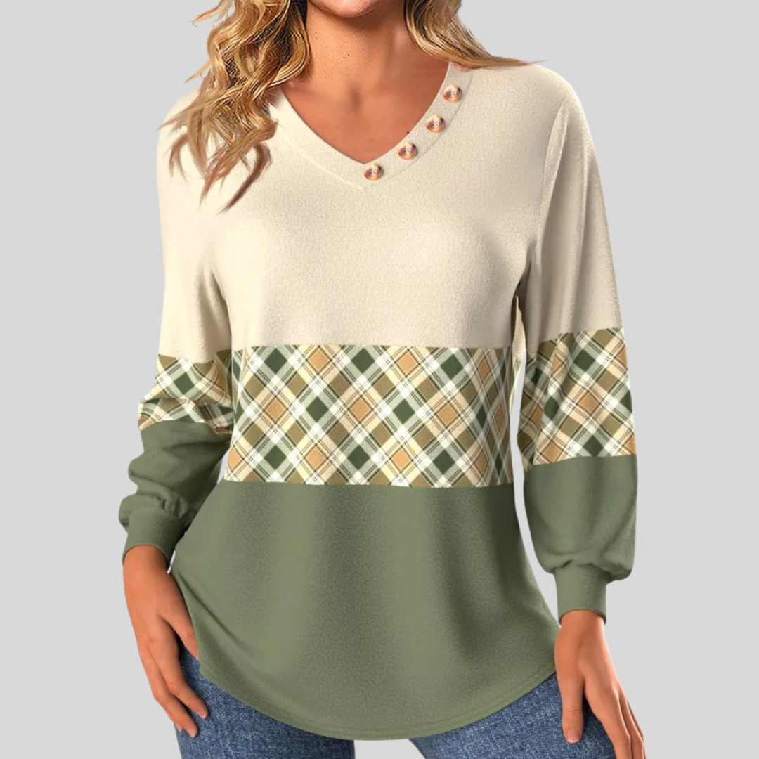 Brianna | Colour-Block Panelled Top