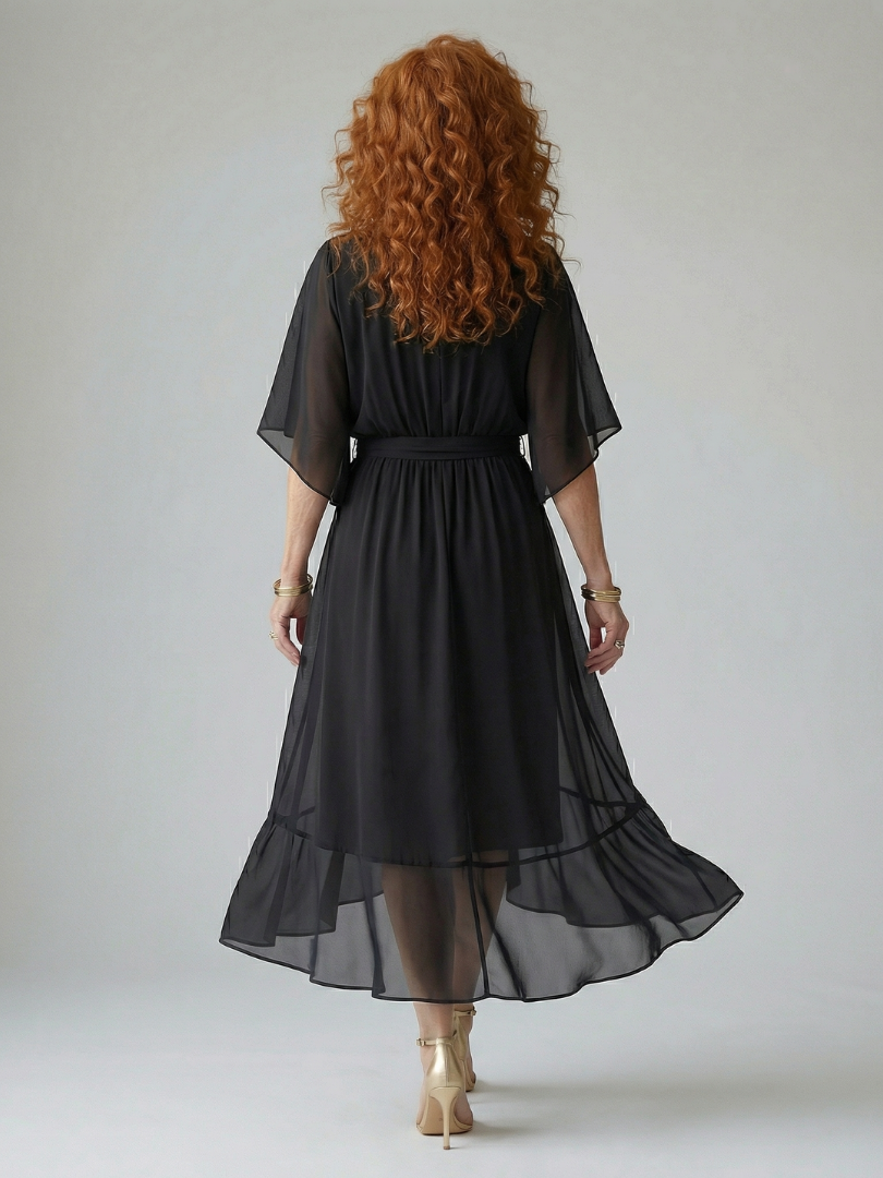 Diana | Flowing Drape Midi Dress