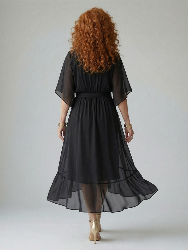 Diana | Flowing Drape Midi Dress