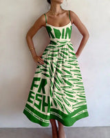 Delilah | Coastal Print Midi Dress